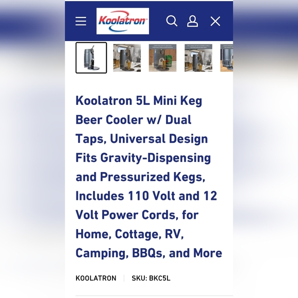 Koolatron 5L Keg Cooler - Picture 3 of 3